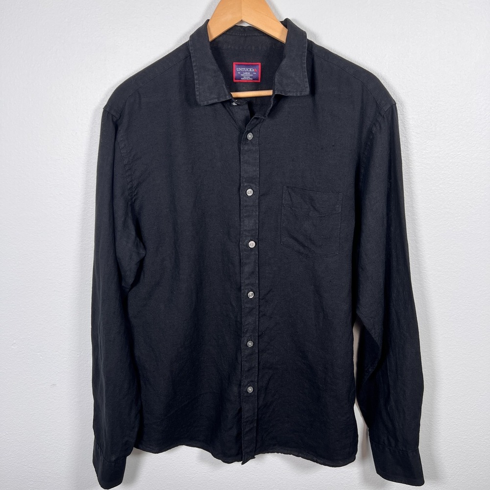 UNTUCKit Black Casual Button Down Shirt